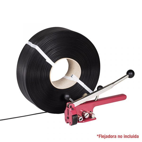 Rollo de fleje de plástico para embalar manual en color negro